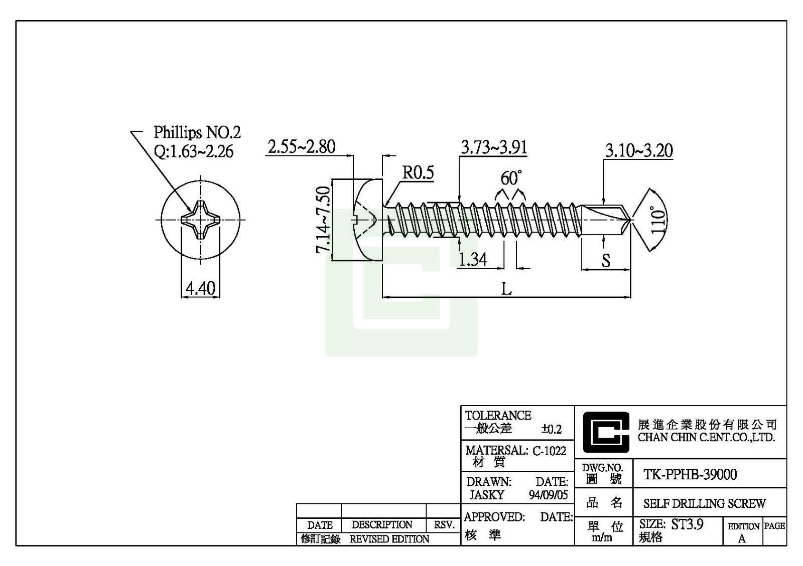 Self Drilling Screw  Sekrup Produsen - Chan Chin C.
